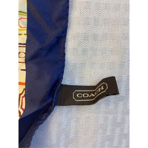 Coach Spellout 100% silk scarf 27x27” - Picture 2 of 5